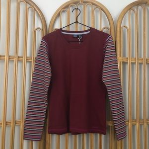 NWT Patagonia Striped Mobility Scoop-Neck Top